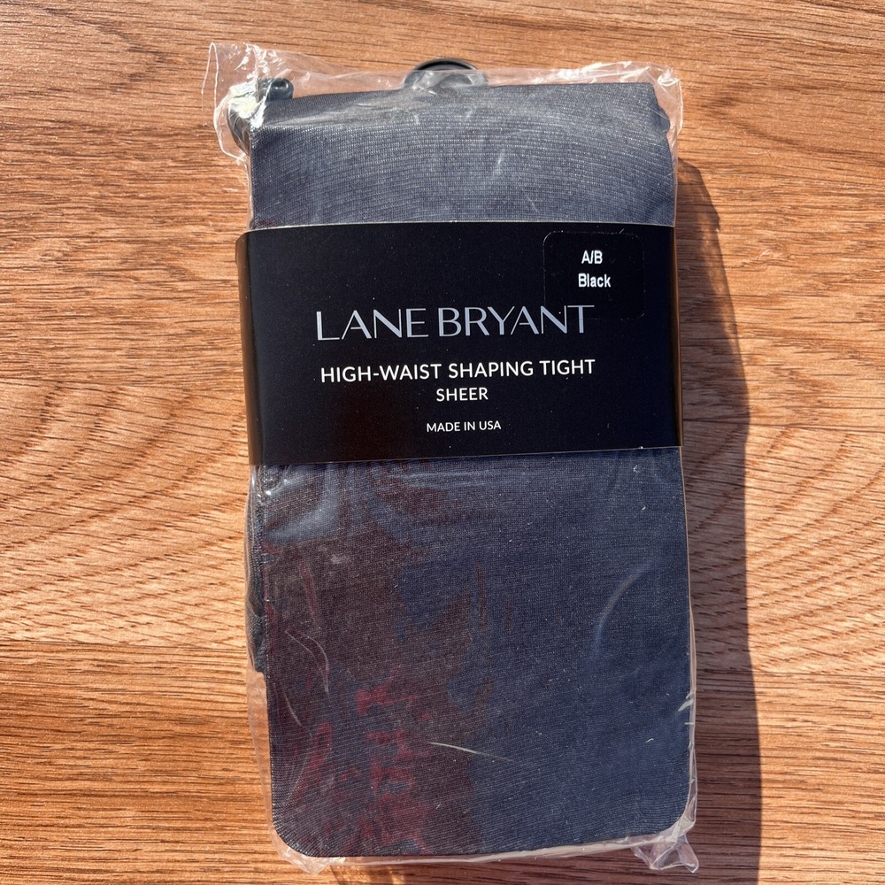 Lane Bryant High-Waist Shaping Tight Sheer Black Size A/B NEW‎